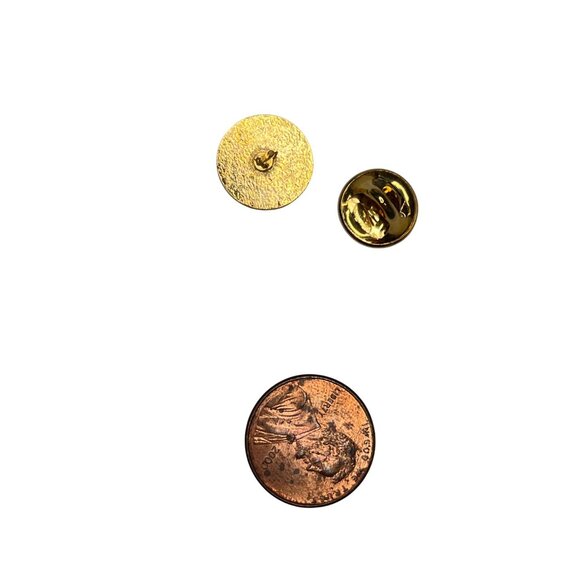 "Proud To Be A Mason" Gold Tone Lapel Pin With Red & Blue Detailing A302 - Picture 4 of 5